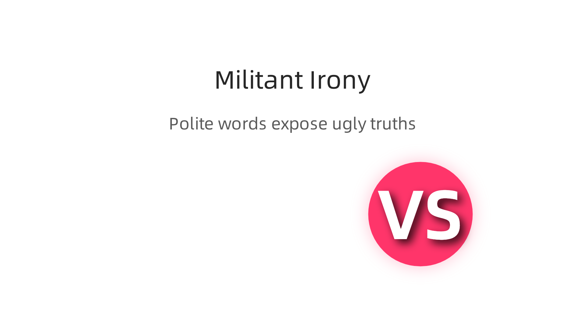 An infographic illustrating Du Bois's concept of 'militant irony' in The Souls of Black Folk, showing how he used polite words and factual contrasts to expose ugly truths and systemic injustice with a sharp, cutting wit.