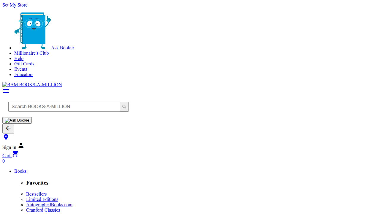 A screenshot of the Books-A-Million homepage, a prominent online bookstore for discovering a wide range of titles.