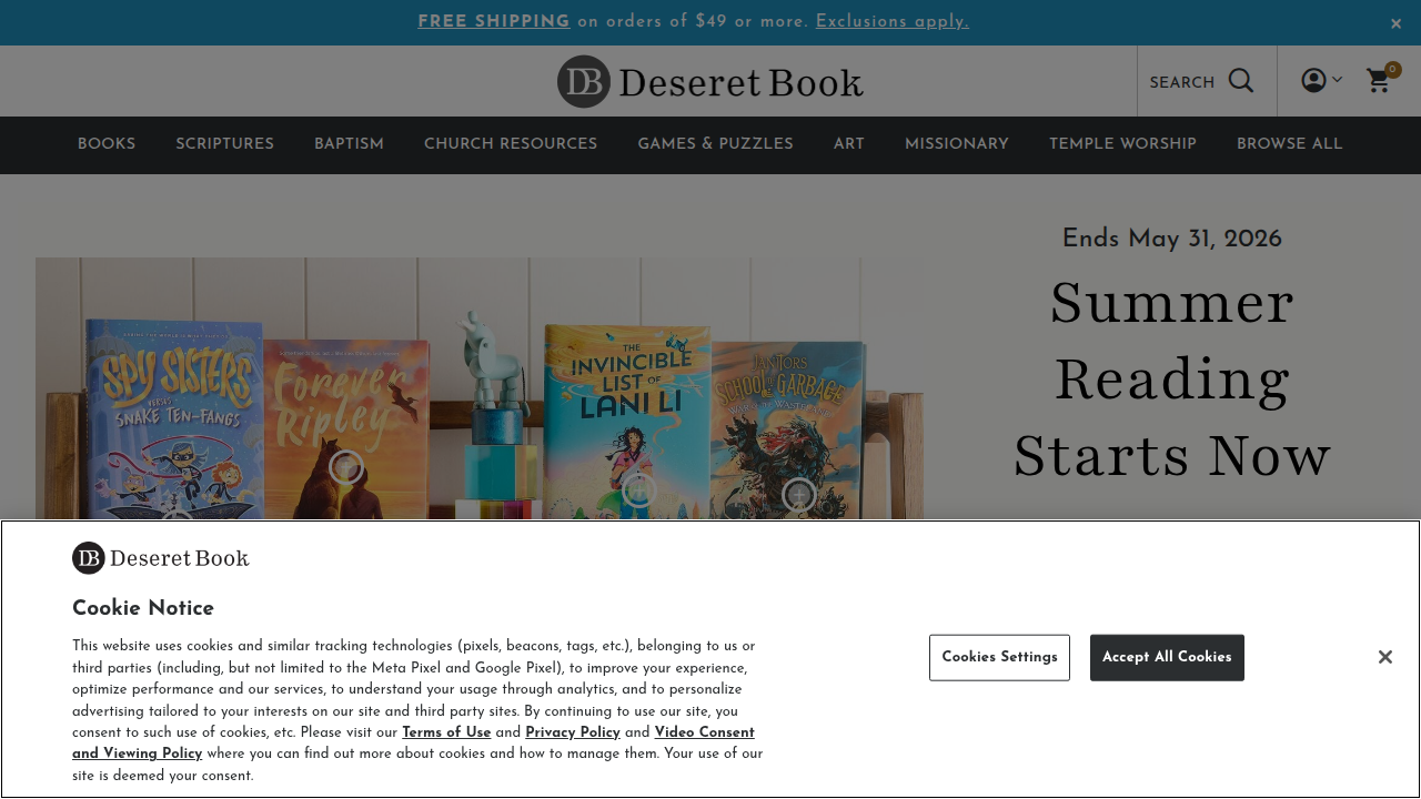 Explore Deseret Book's homepage, a key destination for curated book selections, including humor titles.