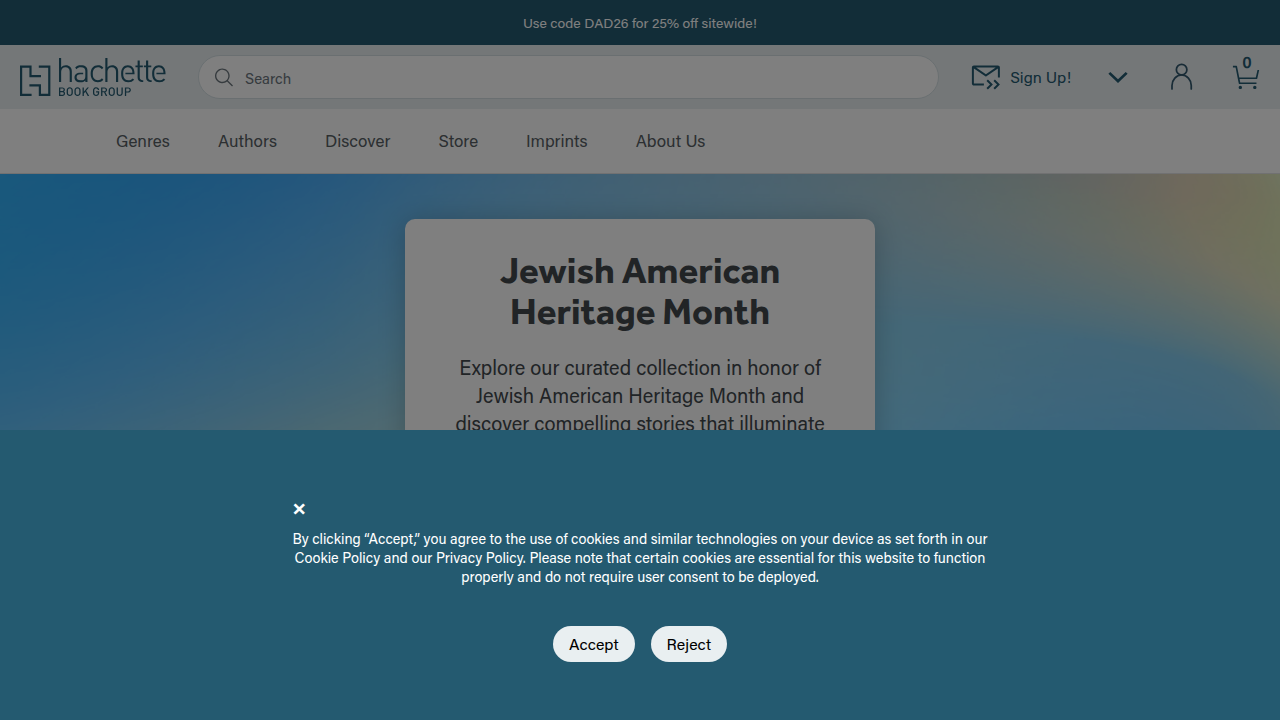 Explore the Hachette Book Group website, a major publisher of romance and many other genres.